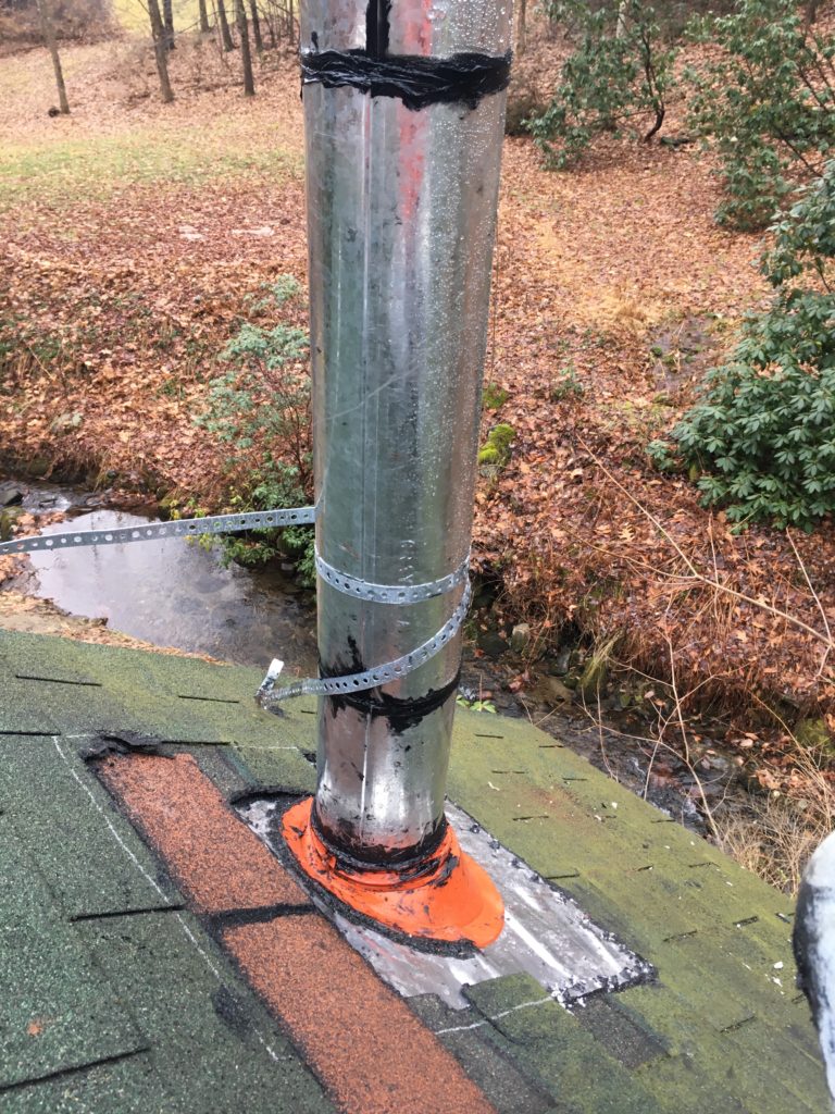 chimney pipe installed
